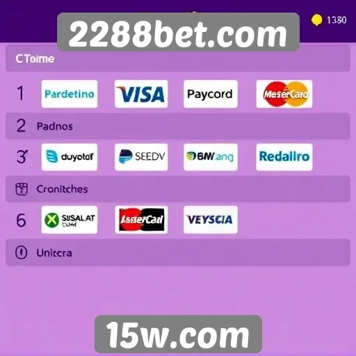 Métodos de pagamento aceitos no 2288bet